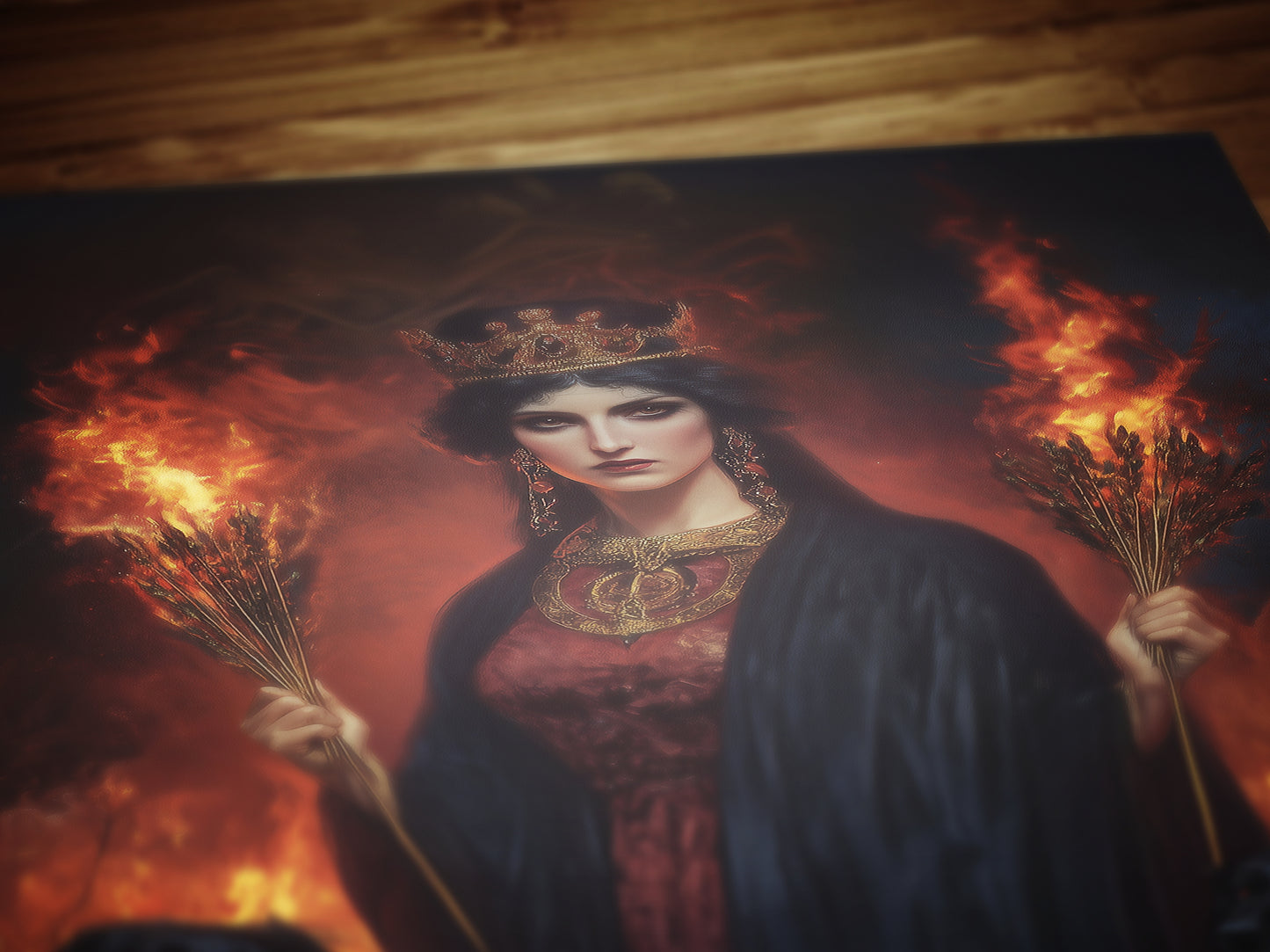 Hecate Greek Mythology Poster, Triple Moon Greek Goddess Print, Whimsigoth Decor Hekate Goddess Wall art, Witchy Dark Academia Print