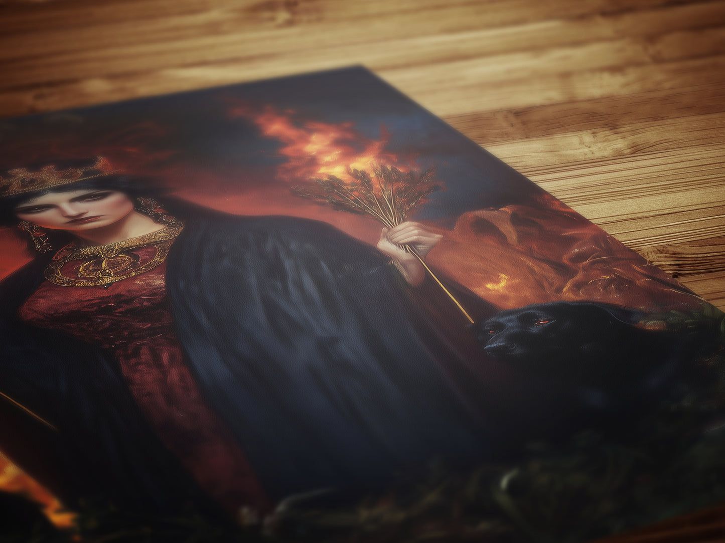 Hecate Greek Mythology Poster, Triple Moon Greek Goddess Print, Whimsigoth Decor Hekate Goddess Wall art, Witchy Dark Academia Print