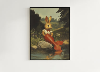 Bunny Mermaid Wall Art