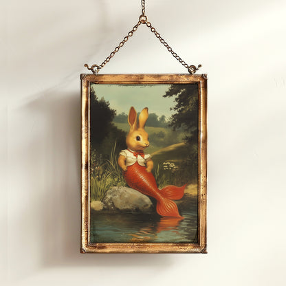 Bunny Mermaid Wall Art