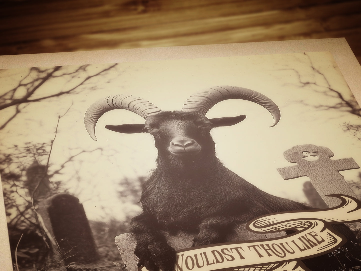 Black Phillip Wall Art, Black Goat Print, Occult Art, Dark Moody Prints, Cottagecore, Witchy Room Decor, Wiccan, Goth Art, Gothic Gift