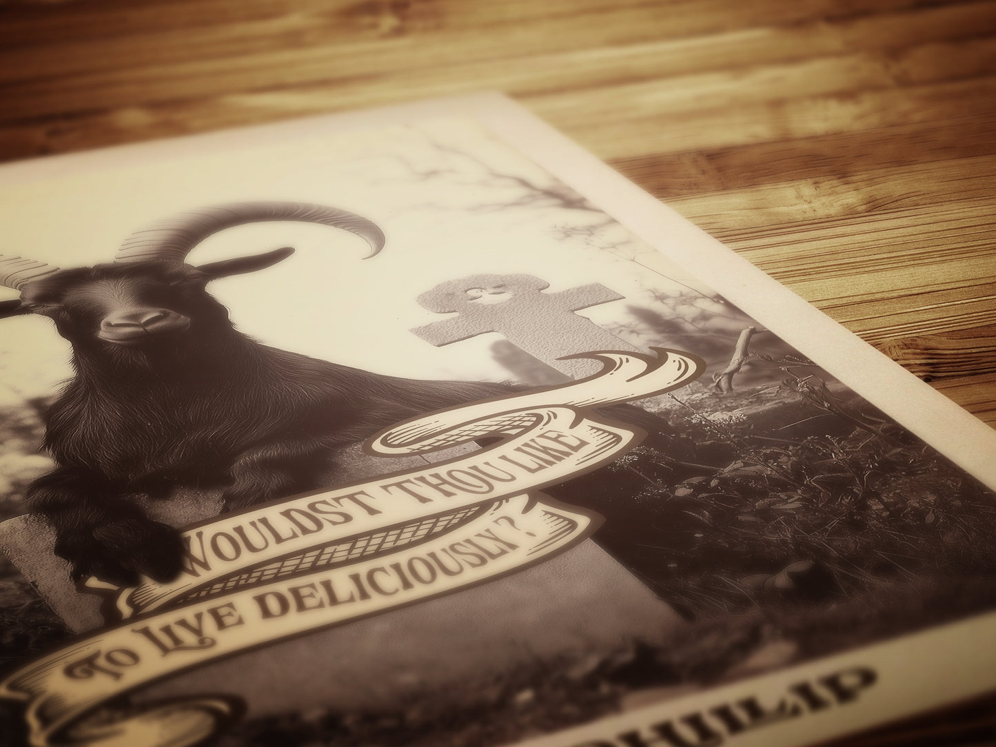 Black Phillip Wall Art, Black Goat Print, Occult Art, Dark Moody Prints, Cottagecore, Witchy Room Decor, Wiccan, Goth Art, Gothic Gift