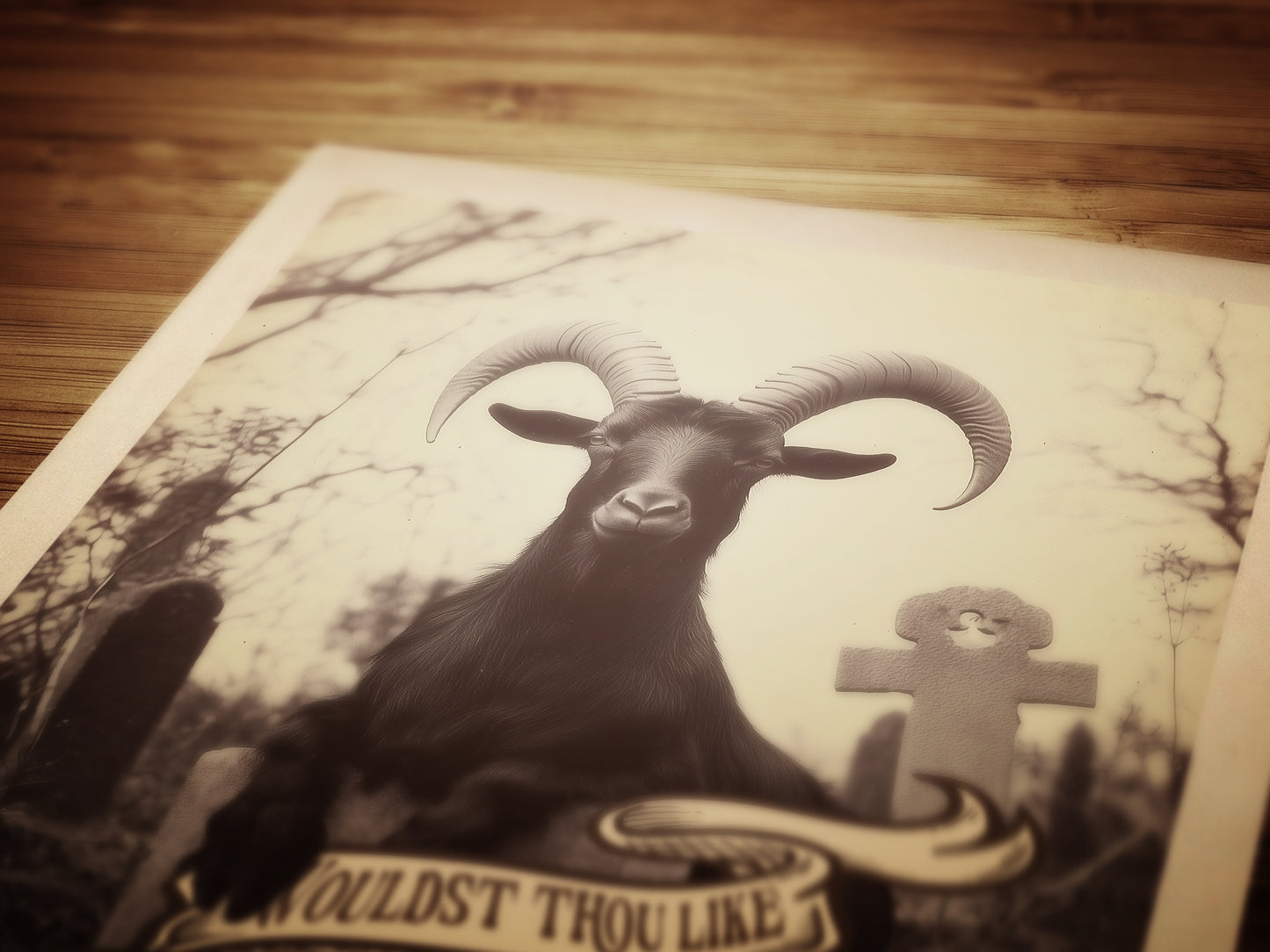Black Phillip Wall Art, Black Goat Print, Occult Art, Dark Moody Prints, Cottagecore, Witchy Room Decor, Wiccan, Goth Art, Gothic Gift