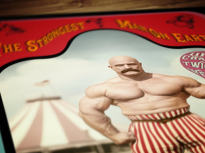 Vintage Circus Strongman, Victorian Circus Wall Art, Circus Sideshow, Freakshow, Oddities, Sideshow Print, Carnival Poster, Dark Academia