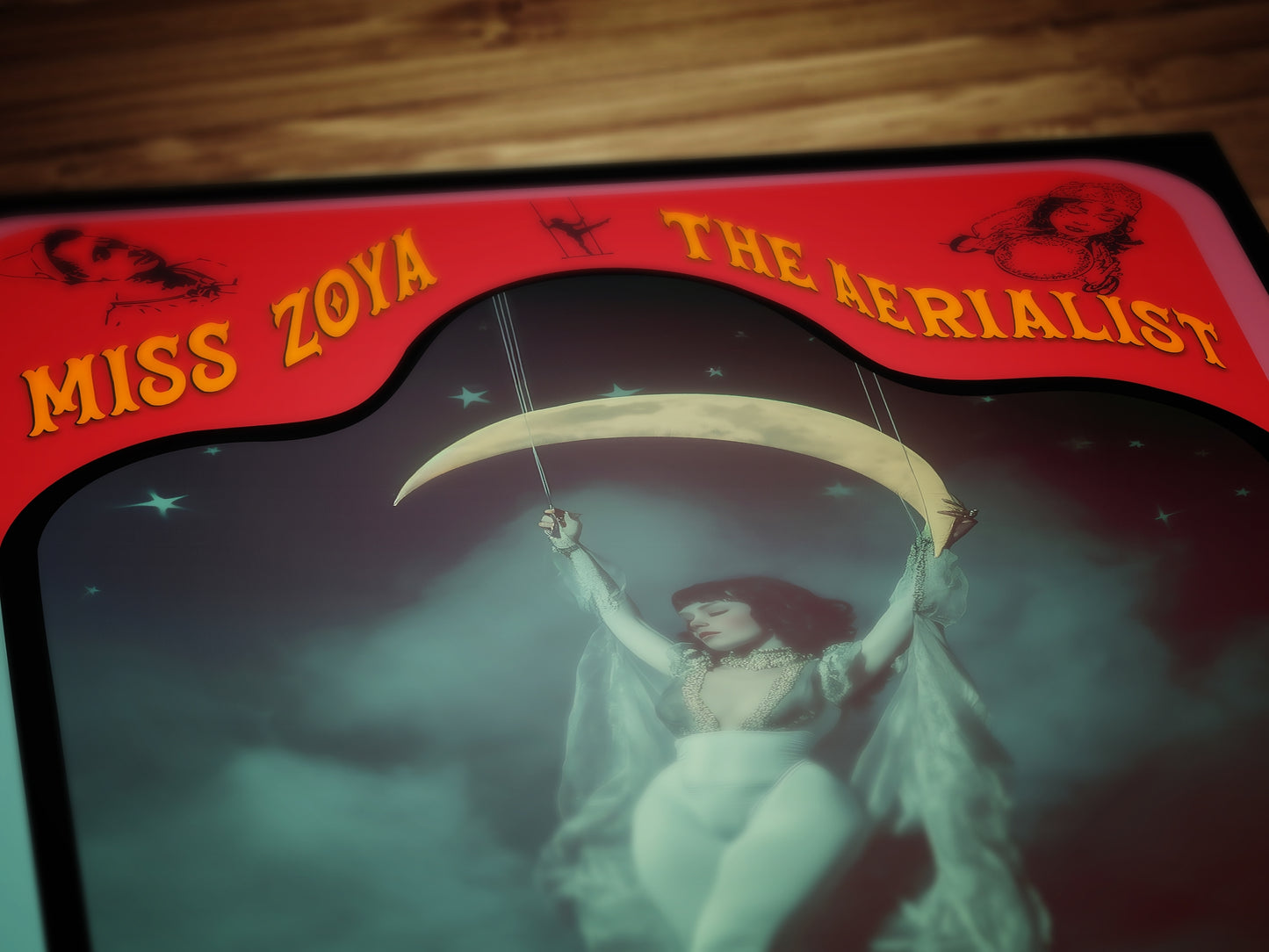 Trapeze Aerialist Vintage Circus Wall Art, Circus Retro Cabinet Card, Freakshow, Sideshow Print, Oddities & Curiosities, Retro Holiday Gift