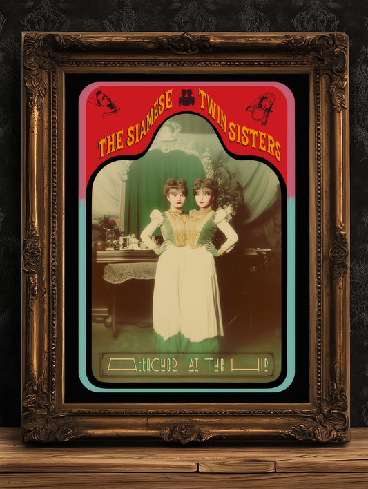 The Amazing Spidora, Spider Girl, Vintage Circus Wall Art, Retro Cabinet Card, Freakshow, Sideshow Print, Oddities & Curiosities Poster