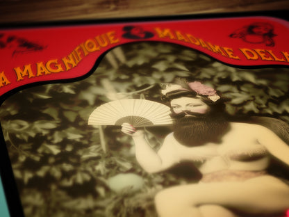 Madame Delait, The Bearded Lady, Vintage Circus Wall Art, Retro Cabinet Card, Freakshow, Sideshow Print, Oddities & Curiosities Poster