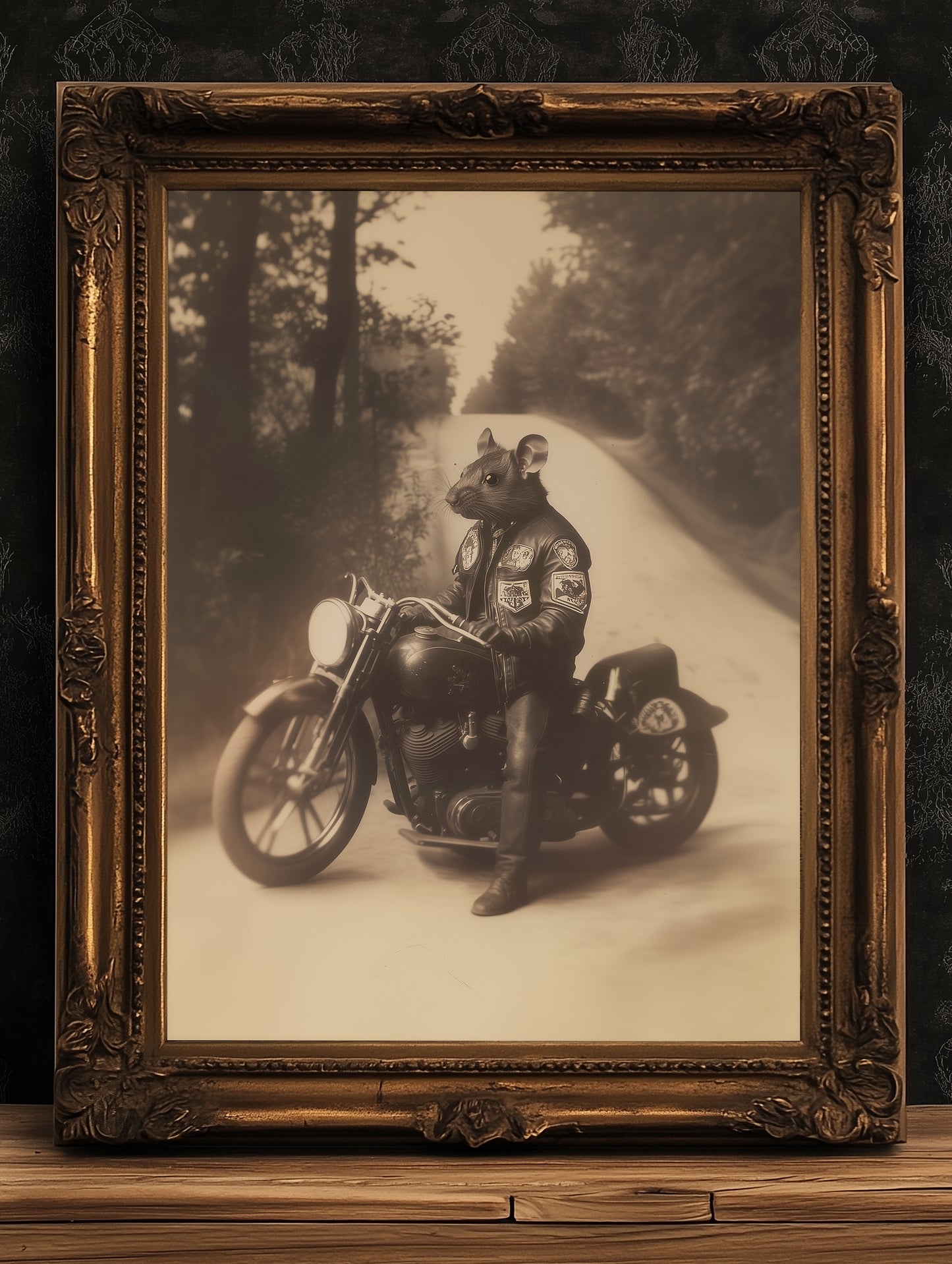 Jax Cheddar Teller, Rat Biker, Sons Of Anarchy Members, Vintage Victorian Gothic photograph, Rat Art, Dark Academia Decor