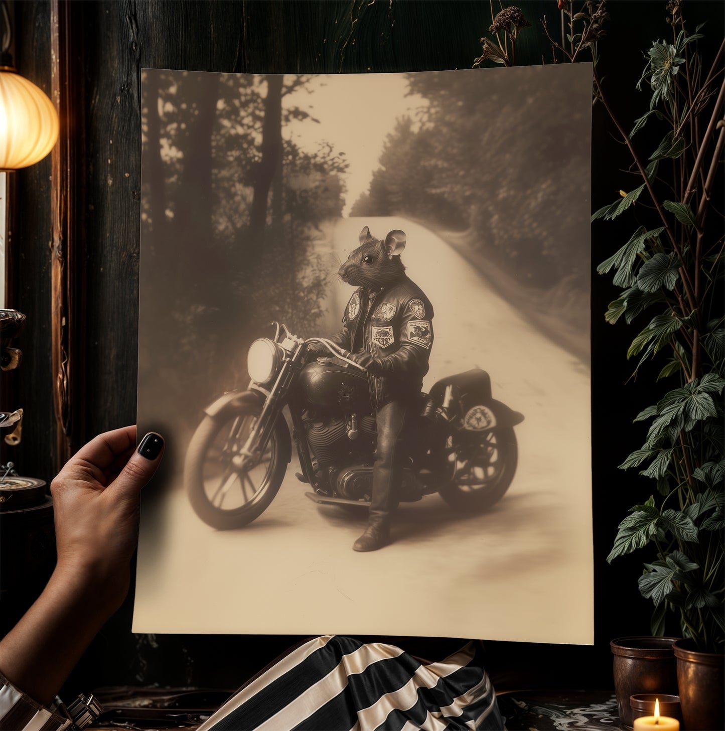 Jax Cheddar Teller, Rat Biker, Sons Of Anarchy Members, Vintage Victorian Gothic photograph, Rat Art, Dark Academia Decor