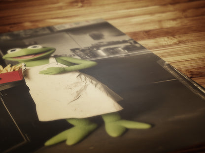 Kermit Serving Fries Not Lies, Funny Vintage Poster Postcard, Art Poster Print, Quirky Home Decor, Victorian Art, Trump Makes Fries