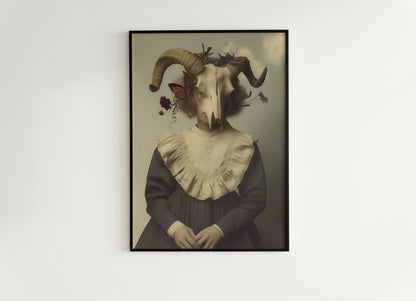 Goth Masked Girl Poster