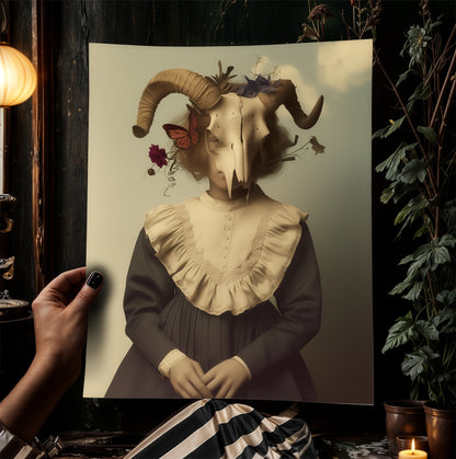 Goth Masked Girl Poster