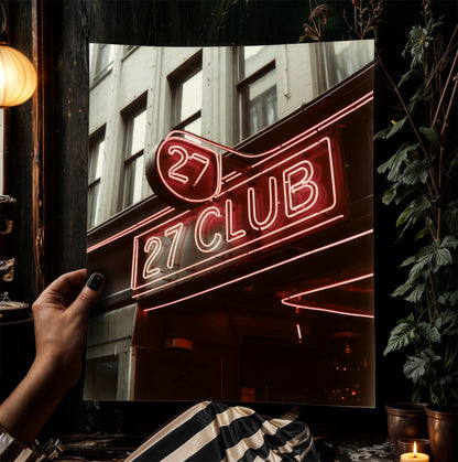 27 Club Neon Sign Wall Art