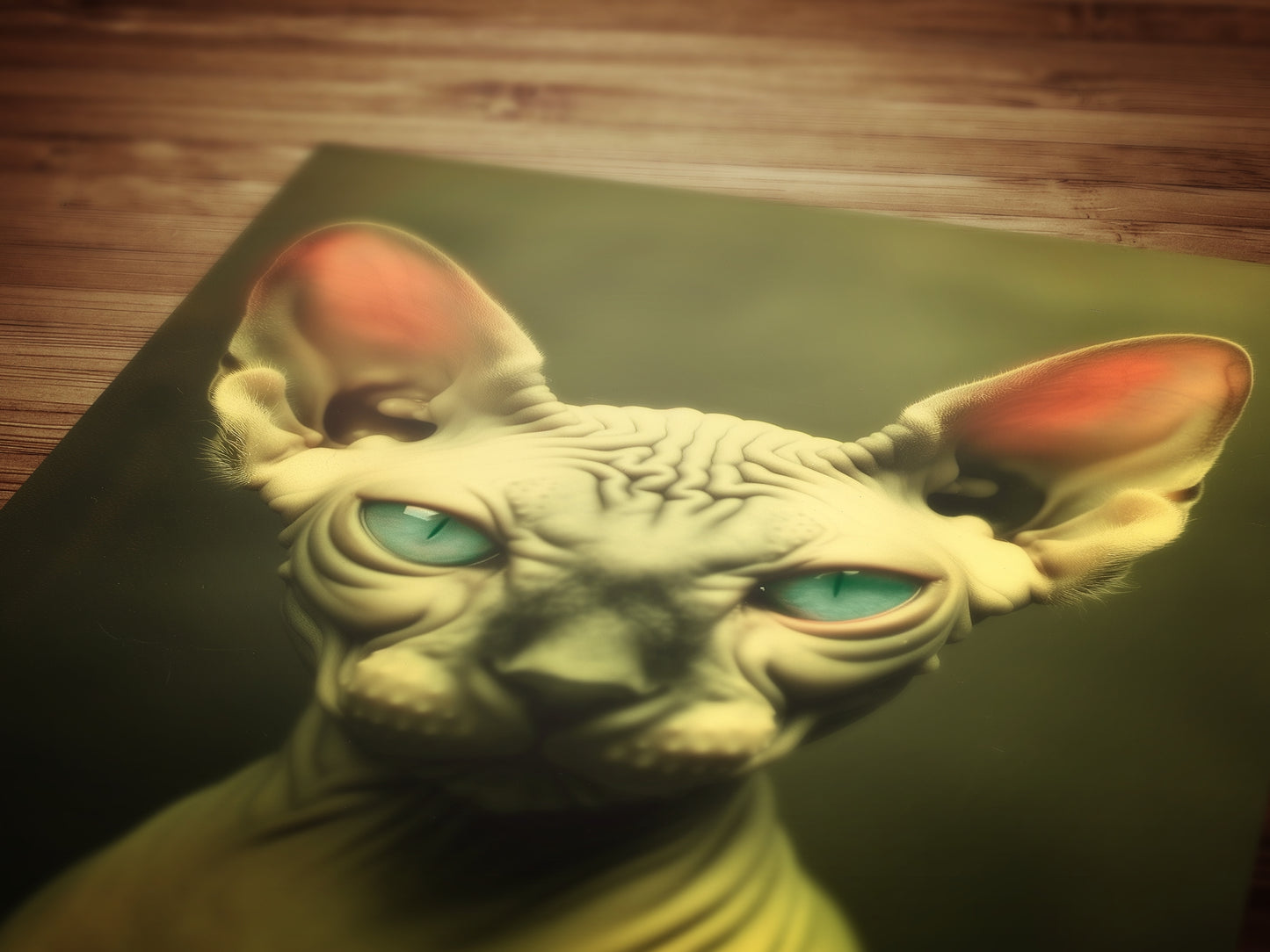 Regal Sphynx Cat Poster, Retro Vintage Inspired Gothic Wall Art, Retro Aesthetic Poster Weird Art & Unique Home Decor, Sphynx Cat Lover Gift