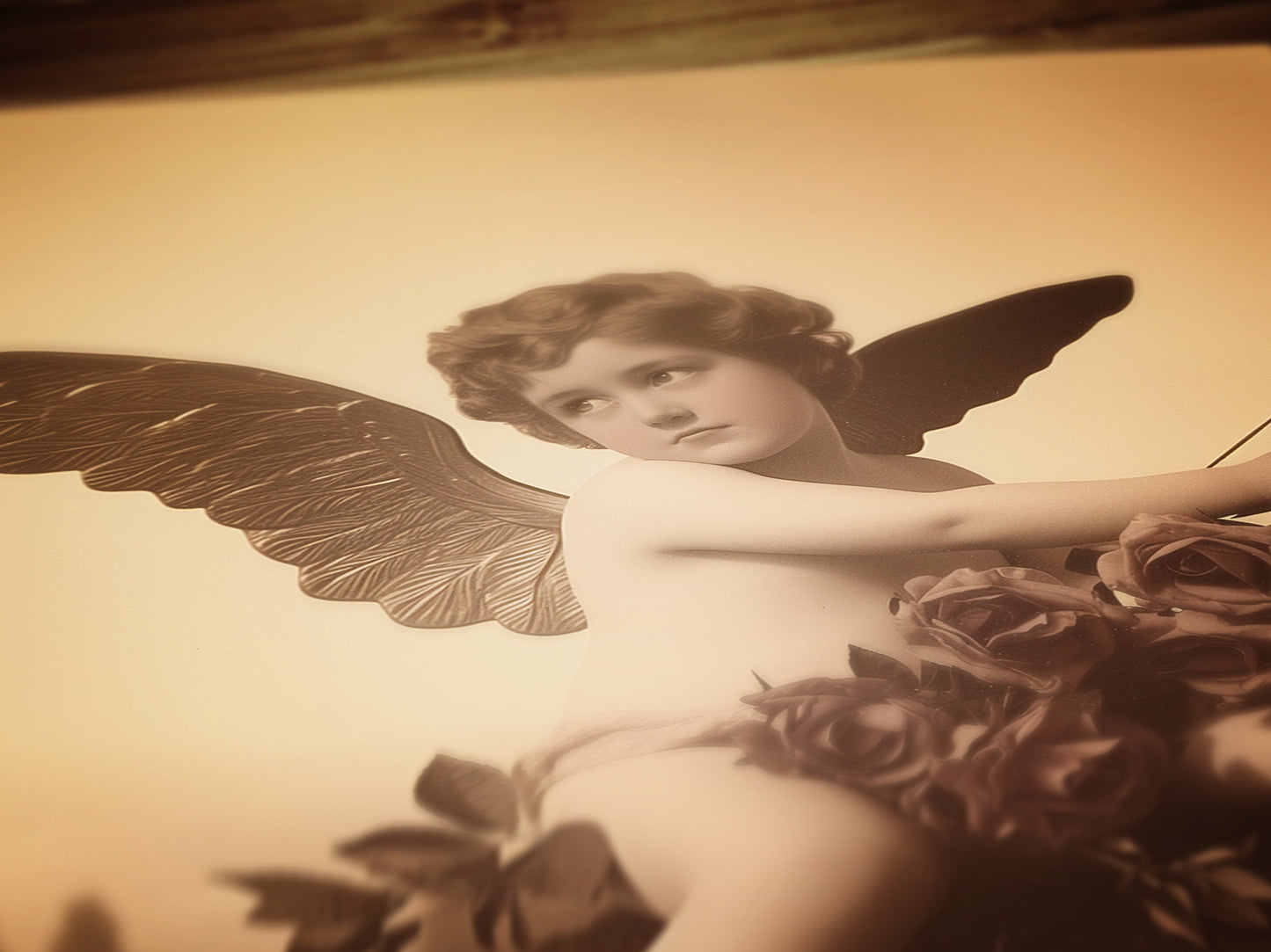 Vintage Victorian Inspired Cherub Cupid, Valentine Days Special Poster, Retro Moody Romantic Wall Art Print Gift, Dark Academia Decor