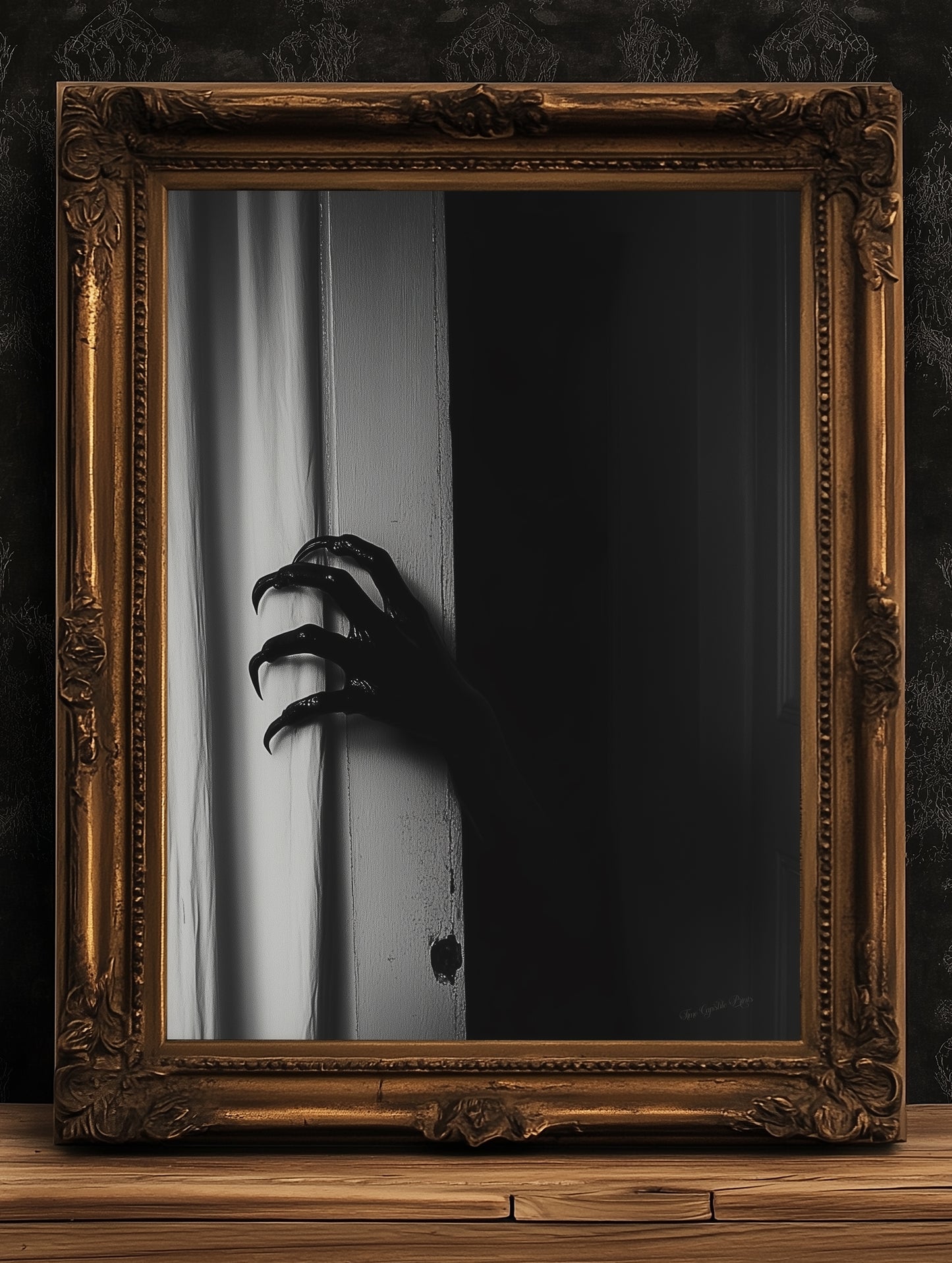 The Haunted Closet, Spooky Hand Crawling In The Dark, Spooky Horror-Themed Wall Decor, Dark Aesthetic Gothic Home Artwork, Weird Art Poster