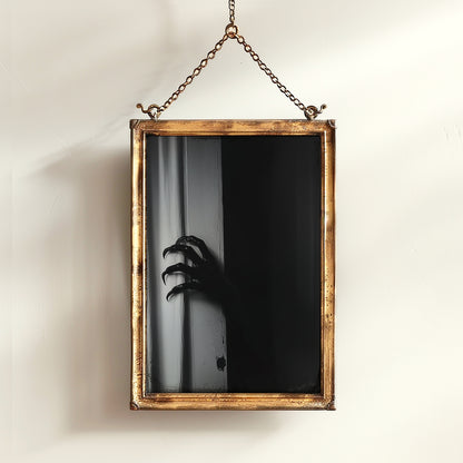 The Haunted Closet, Spooky Hand Crawling In The Dark, Spooky Horror-Themed Wall Decor, Dark Aesthetic Gothic Home Artwork, Weird Art Poster