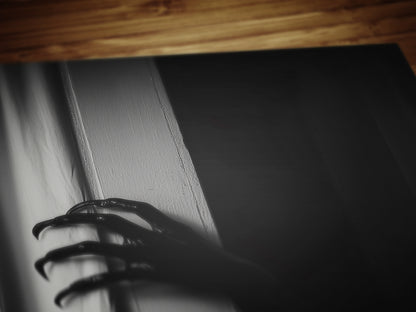 The Haunted Closet, Spooky Hand Crawling In The Dark, Spooky Horror-Themed Wall Decor, Dark Aesthetic Gothic Home Artwork, Weird Art Poster